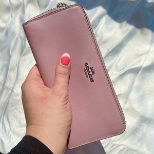 Coach Slim Accordion Zip Wallet in Ice Purple